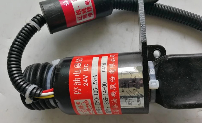 推土機(jī) 濰柴/CECC/sdec 12 v 柴油發(fā)動機(jī)燃油停油電磁閥